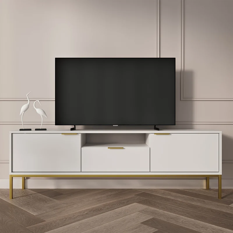 Meuble TV 135 cm Seattle Blanc