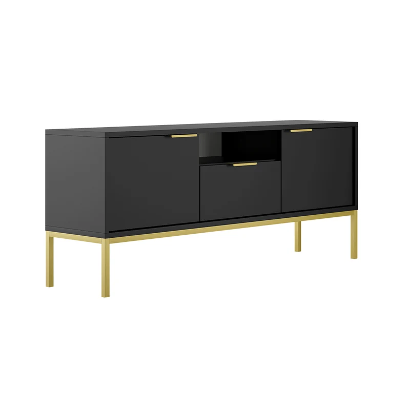 Meuble TV 135 cm Seattle Noir