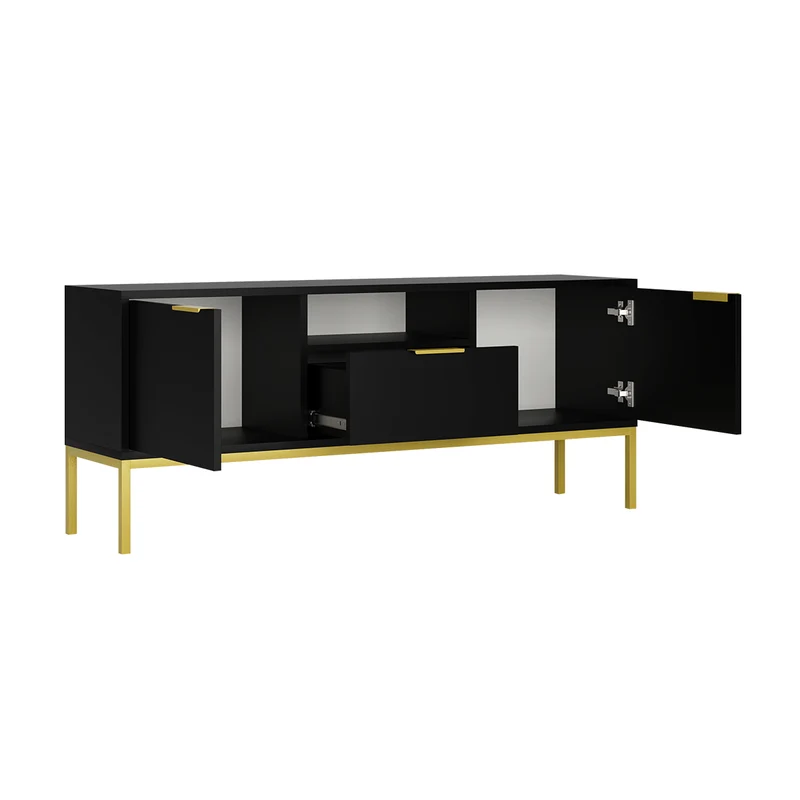 Meuble TV 135 cm Seattle Noir