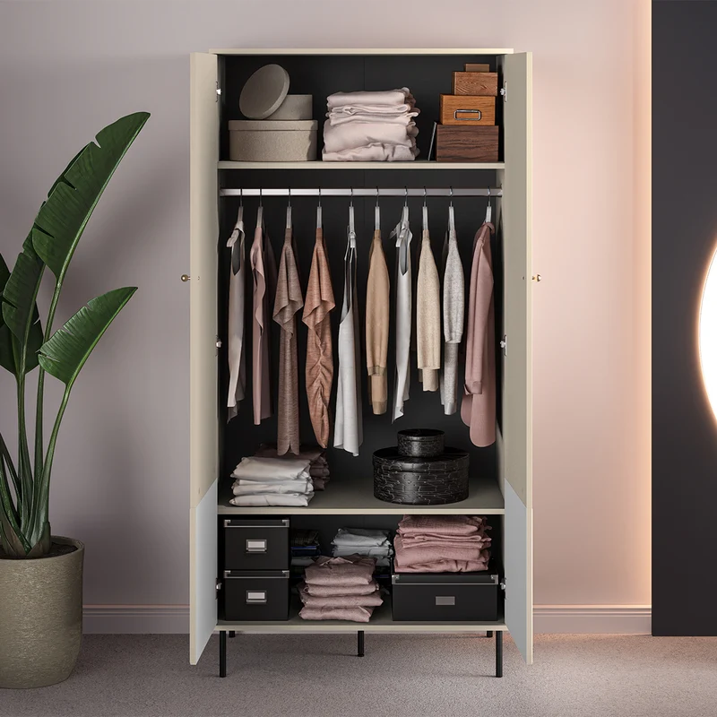Armoire 2 portes Nova Cachemire