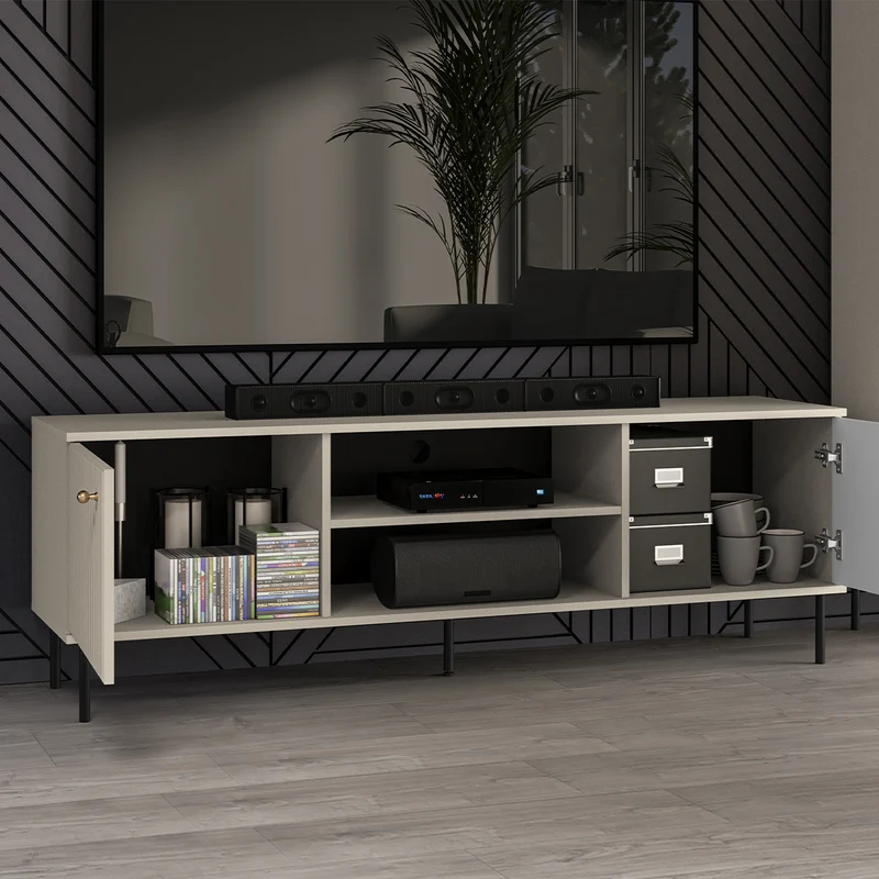 Meuble TV 2 portes 160 cm Nova Cachemire