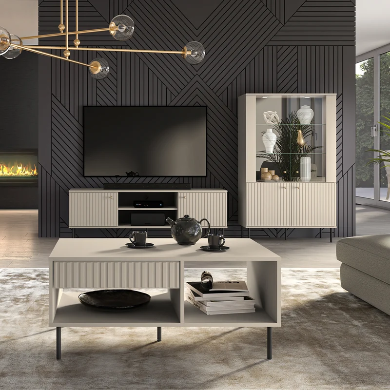 Table basse 1 tiroir Nova Cachemire