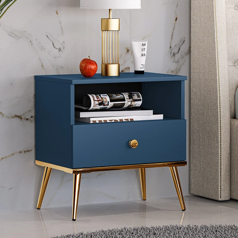 Chevet 1 tiroir Thalia Bleu