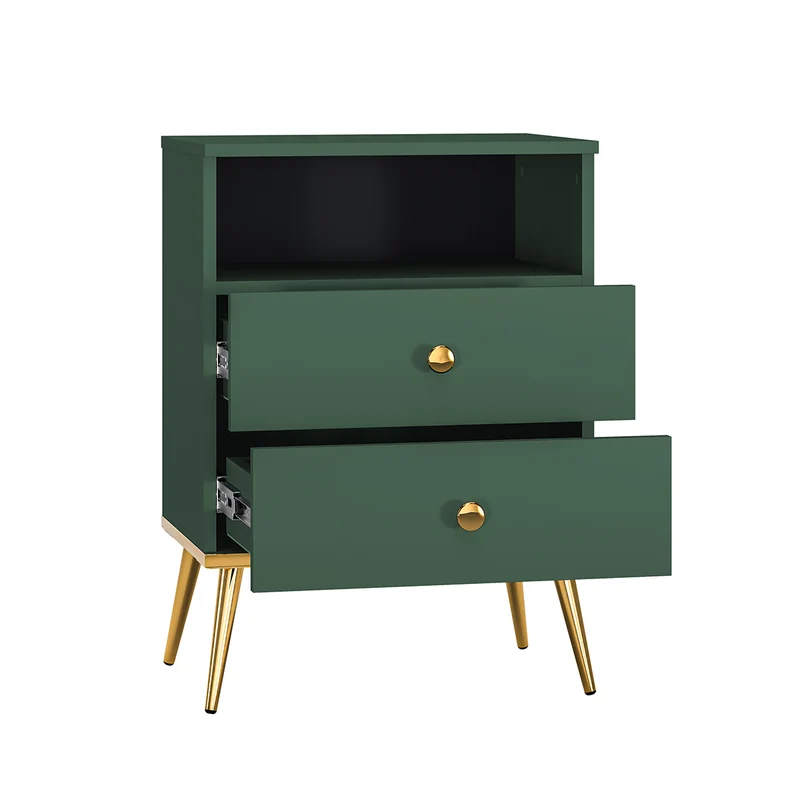 Chevet 2 tiroirs Thalia Vert