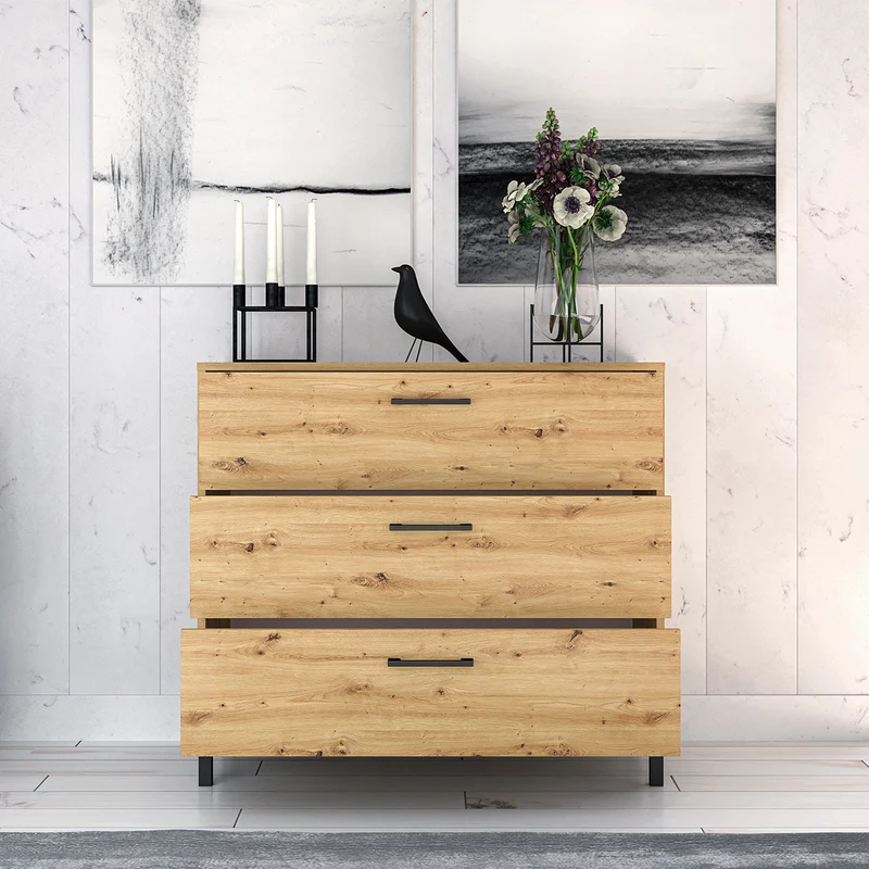 Commode 3 tiroirs Liora Bois