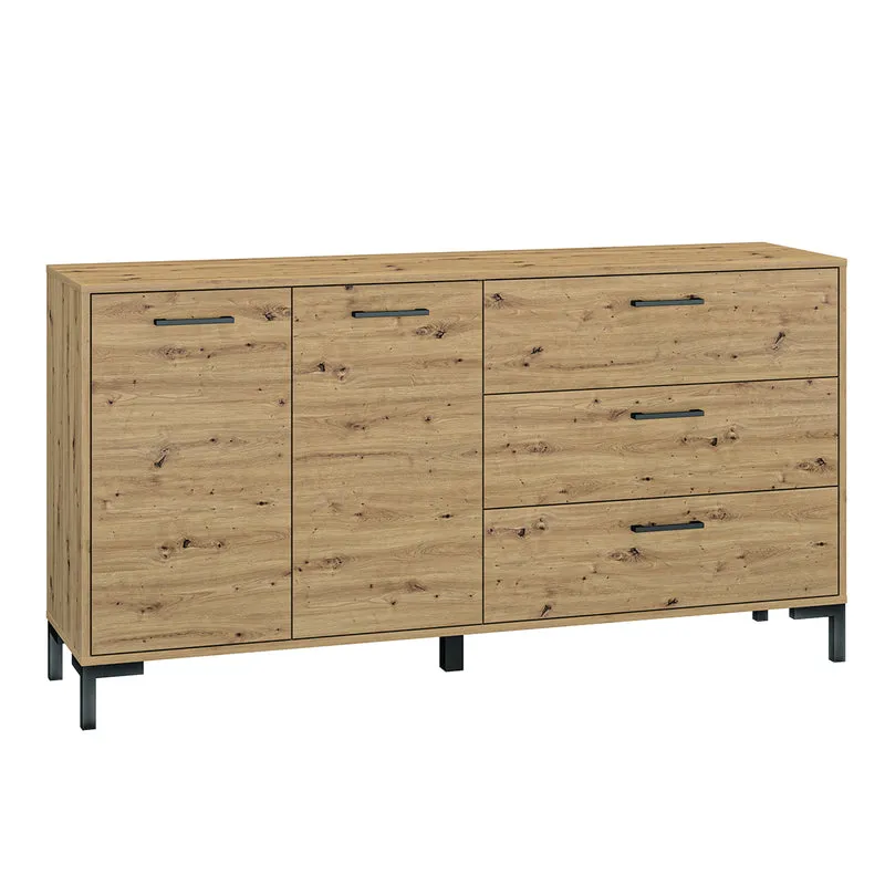 Buffet 2 portes 3 tiroirs 160 cm Liora Bois