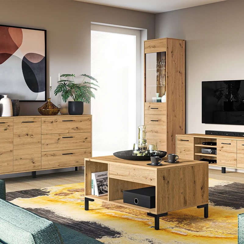 Buffet 2 portes 3 tiroirs 160 cm Liora Bois
