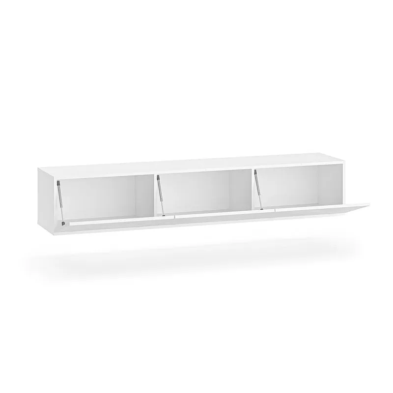 Meuble TV mural 3 portes 170 cm Aura Blanc