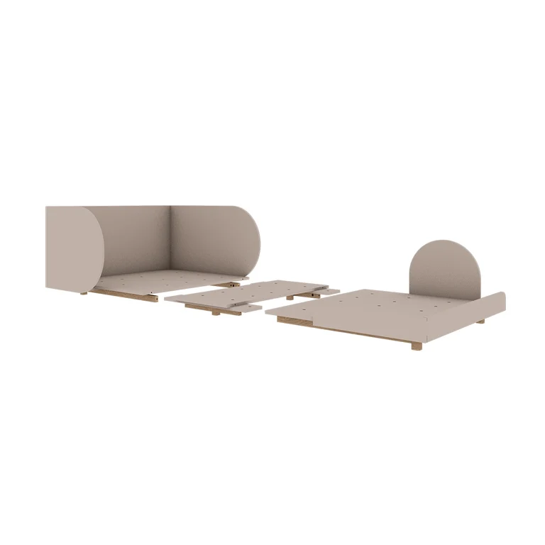 Lit évolutif 90x200 sommier inclus Wood Luck Bloom - Cachemire et Bois