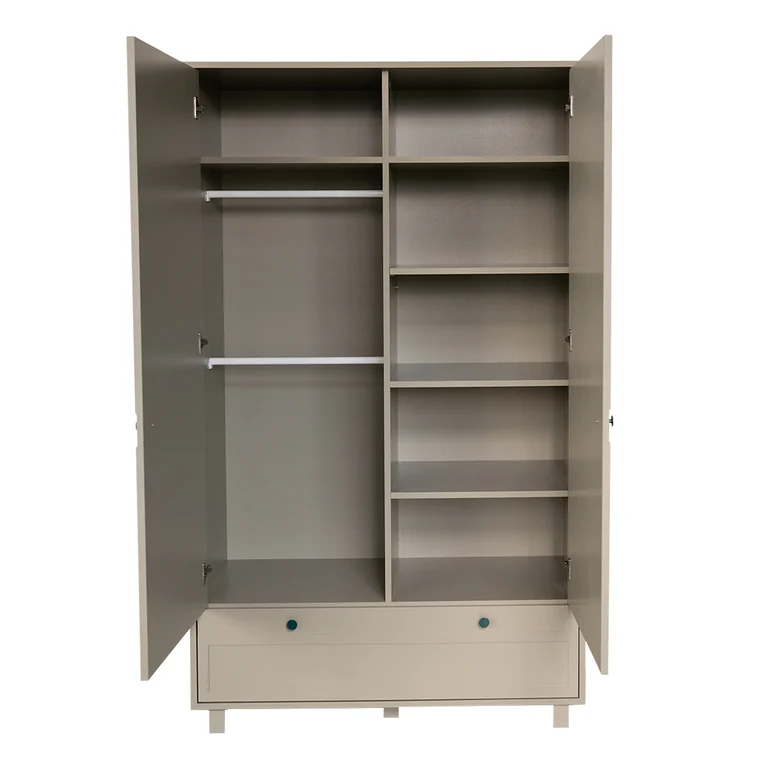 Commode 4 tiroirs et armoire 2 portes Wood Luck Gabriel - Vert Eucalyptus