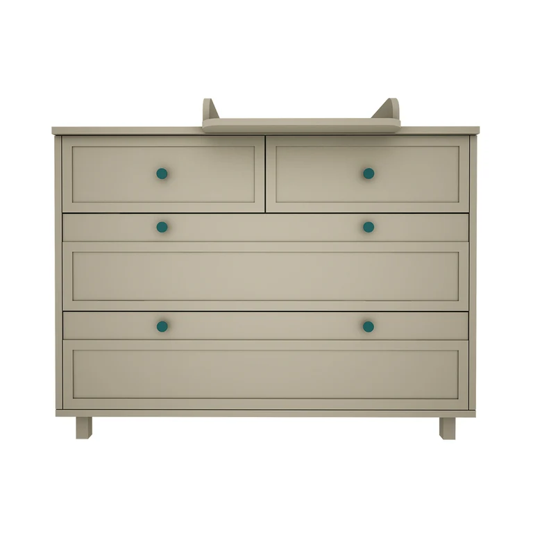 Commode 4 tiroirs Wood Luck Gabriel - Vert Eucalyptus