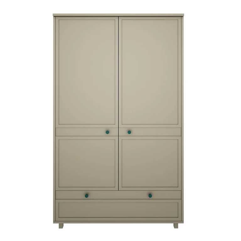 Armoire 2 portes 1 tiroir Wood Luck Gabriel - Vert Eucalyptus