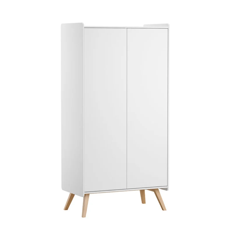 Armoire 2 portes Vox Vintage Blanc et Bois