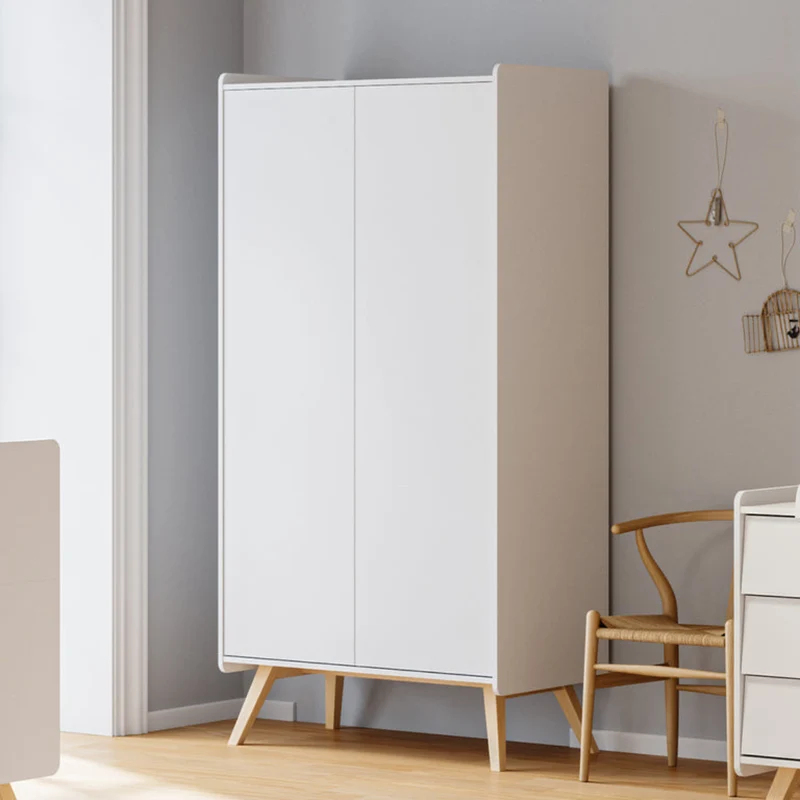 Armoire 2 portes Vox Vintage Blanc et Bois