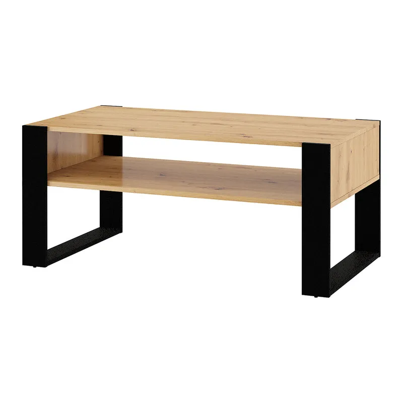 Table basse 110 cm Nouka Bois et Noir