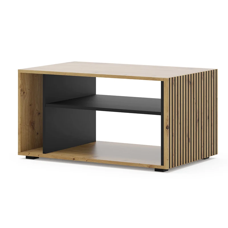 Table basse 88 cm Nera Bois et Noir