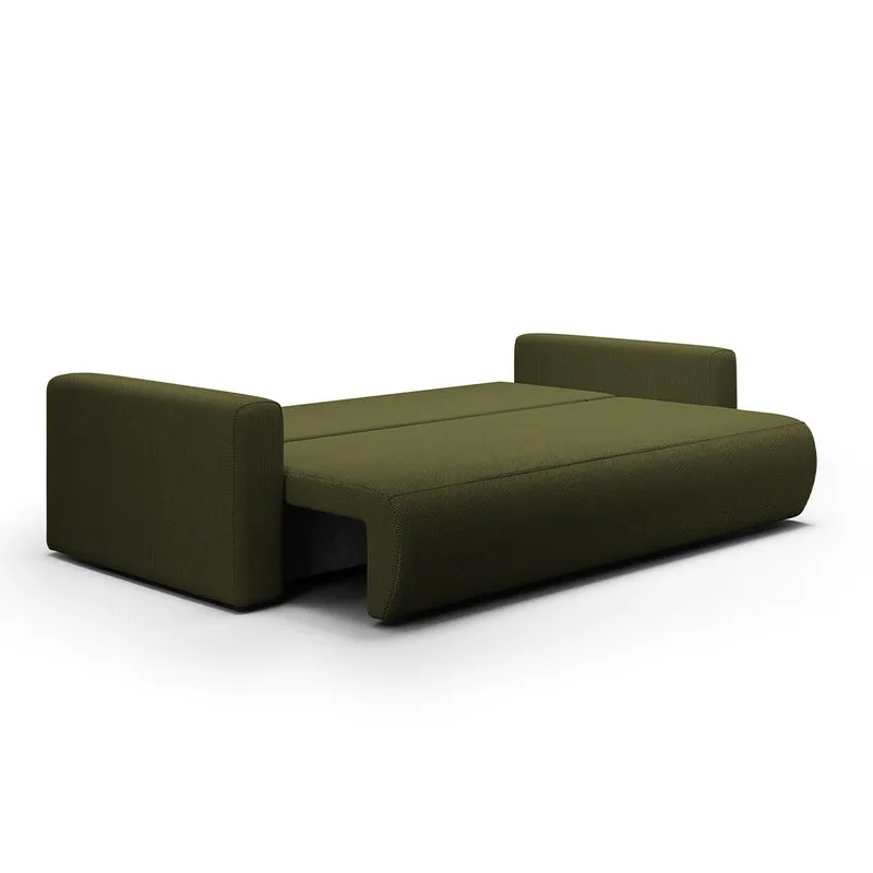 Canapé convertible 3 places coffre Evy Vert Sapin
