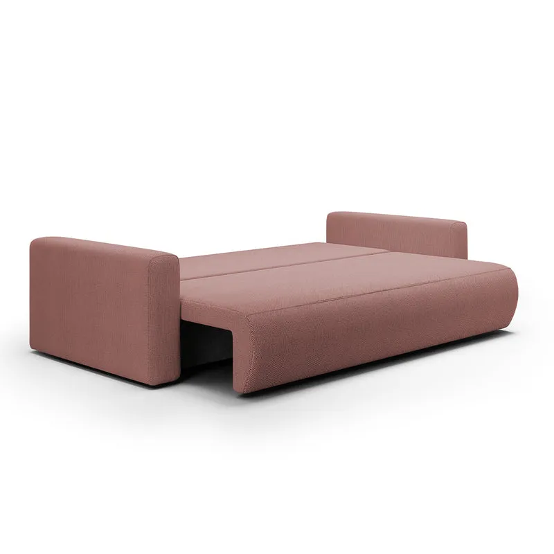 Canapé convertible 3 places coffre Evy Rose