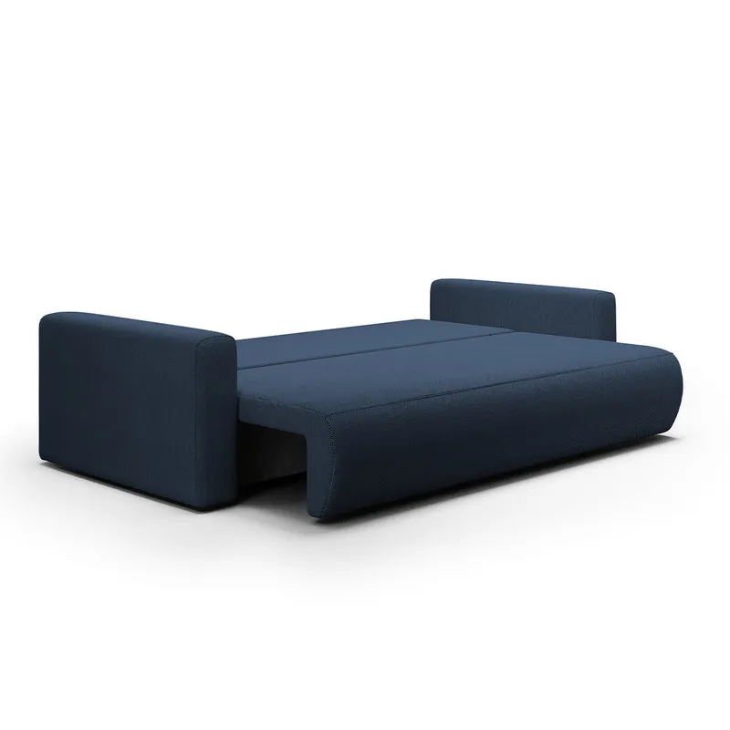 Canapé convertible 3 places coffre Evy Bleu
