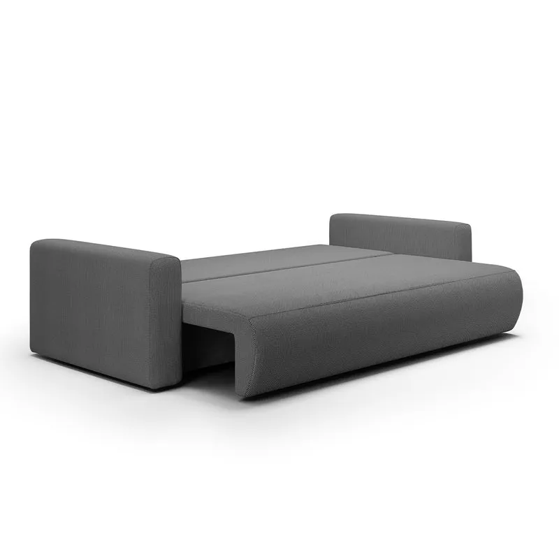 Canapé convertible 3 places coffre Evy Gris