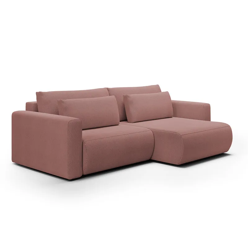 Canapé d'angle réversible convertible 3 places coffre Evy Rose