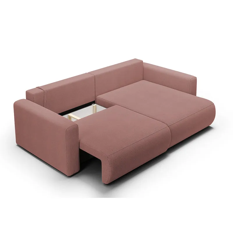 Canapé d'angle réversible convertible 3 places coffre Evy Rose