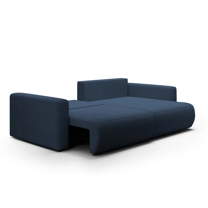 Canapé d'angle réversible convertible 3 places coffre Evy Bleu