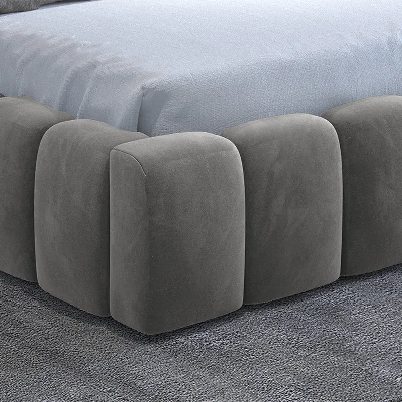 Lit coffre 160x200 sommier inclus Auria Velours Gris