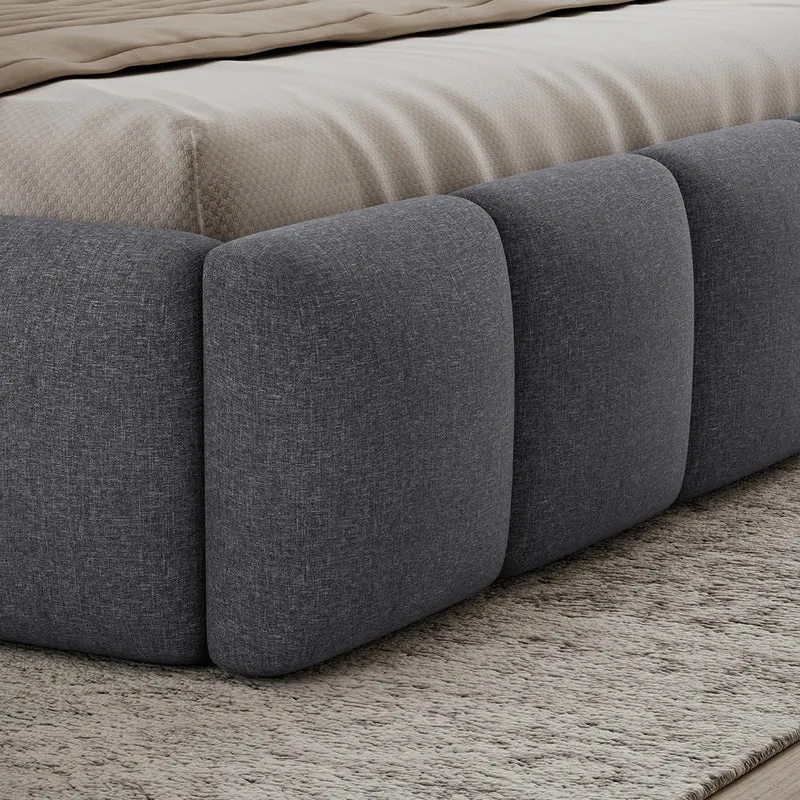 Lit coffre 180x200 sommier inclus Klaus Gris