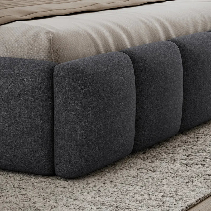 Lit coffre 180x200 sommier inclus Klaus Gris Foncé