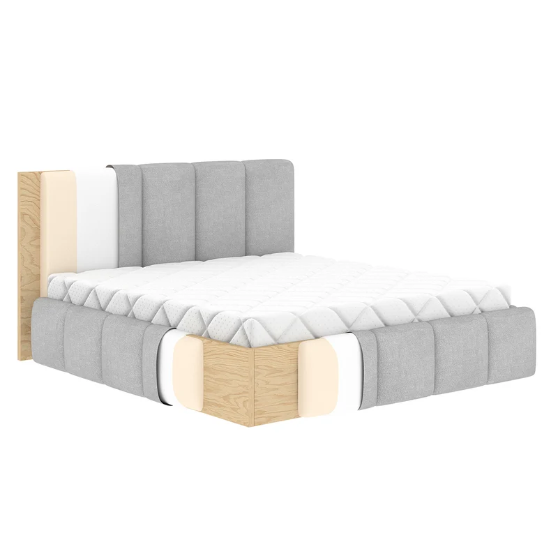 Lit coffre 180x200 sommier inclus Klaus Gris Foncé