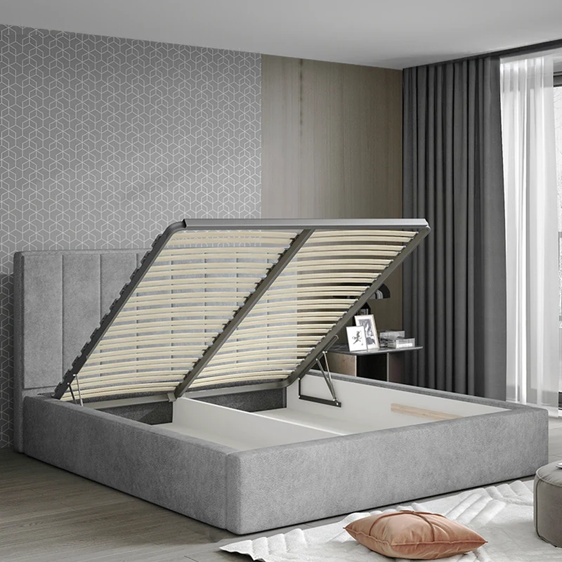 Lit coffre 160x200 sommier inclus Brook Gris