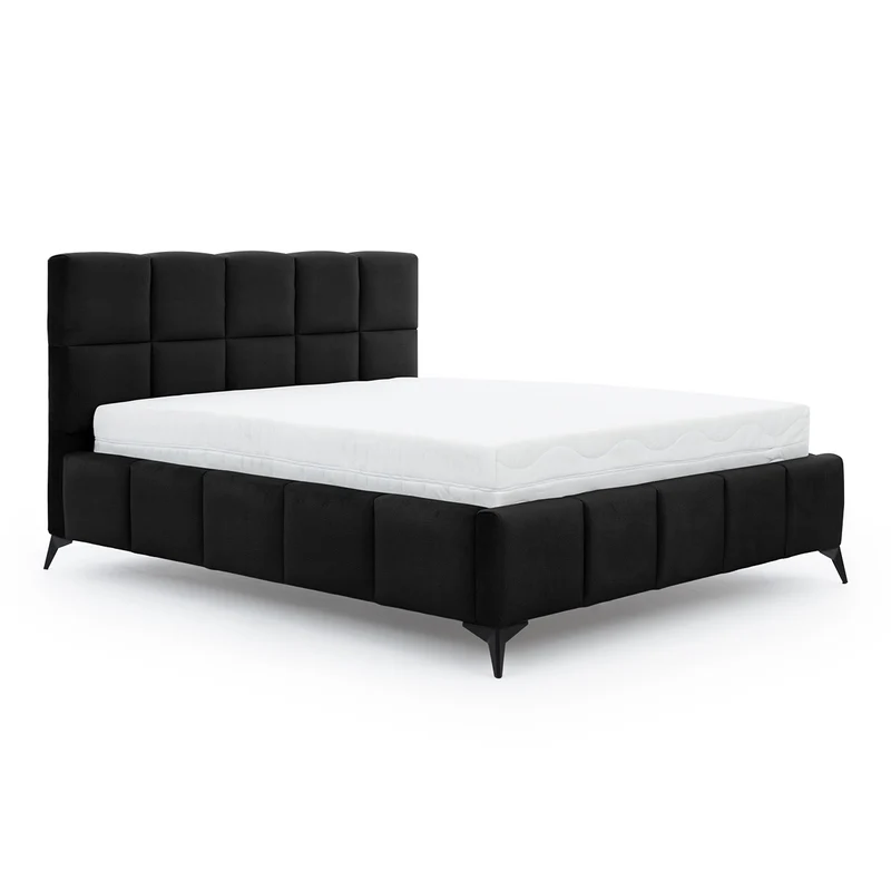 Lit coffre 160x200 sommier inclus Mira Noir