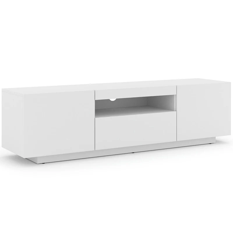 Meuble TV mural 3 portes 150 cm Aurus Blanc