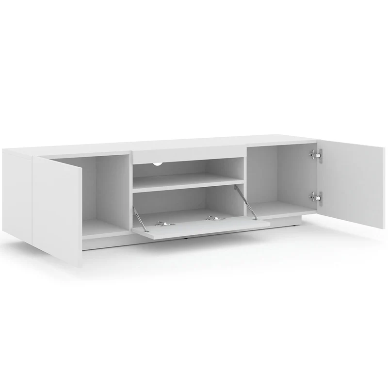 Meuble TV mural 3 portes 150 cm Aurus Blanc