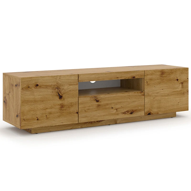 Meuble TV mural 3 portes 150 cm Aurus Bois