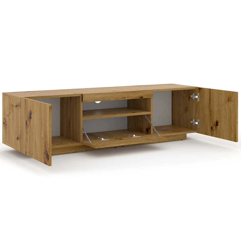 Meuble TV mural 3 portes 150 cm Aurus Bois