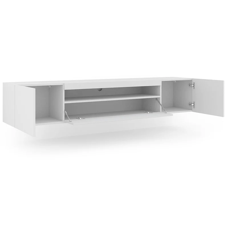 Meuble TV mural 3 portes 200 cm Aurus Blanc
