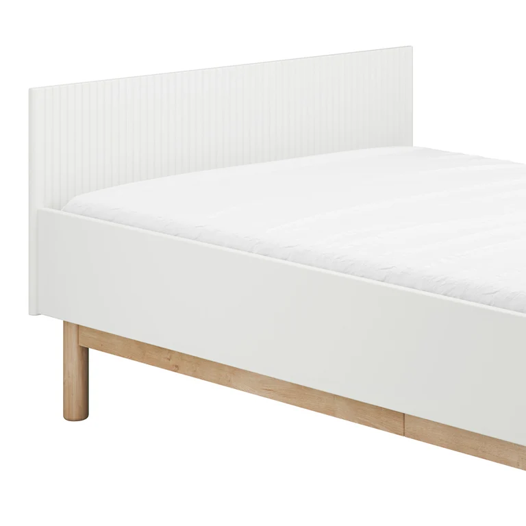 Lit 90x200 sommier inclus Pinio Miloo Blanc