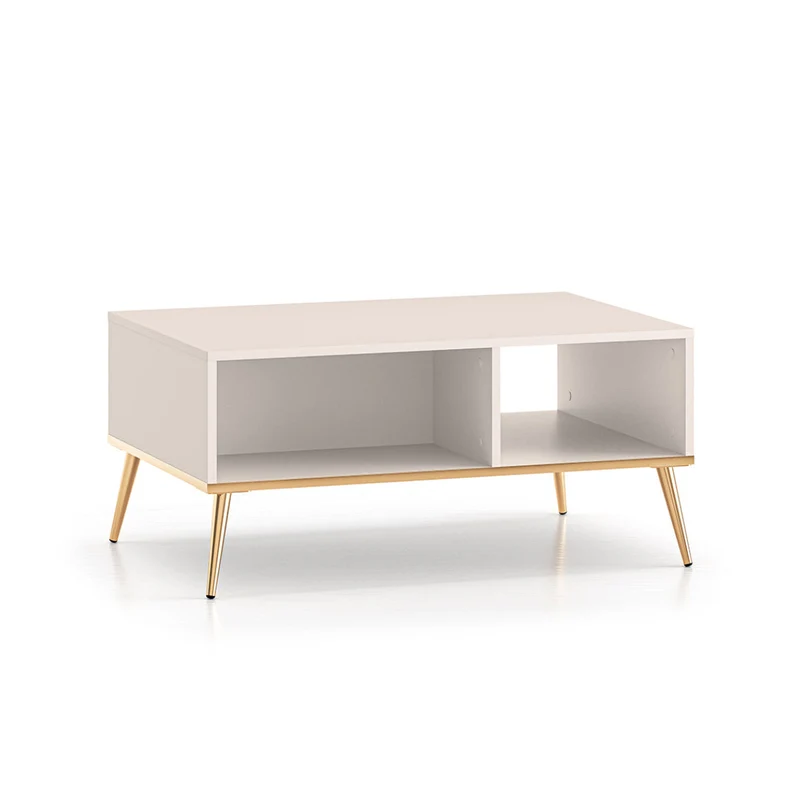 Table basse Olivia Cachemire et Doré