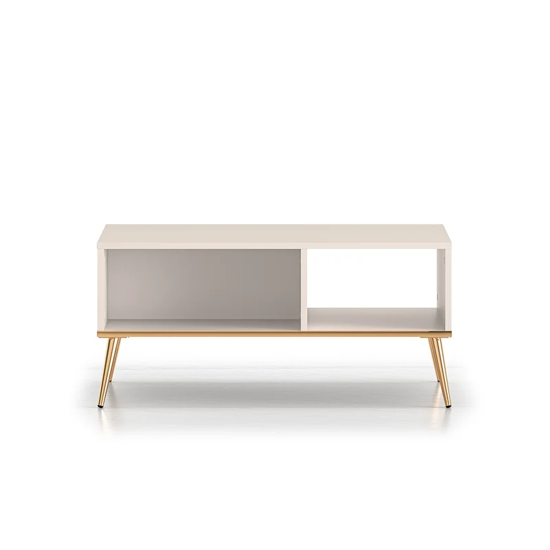 Table basse Olivia Cachemire et Doré