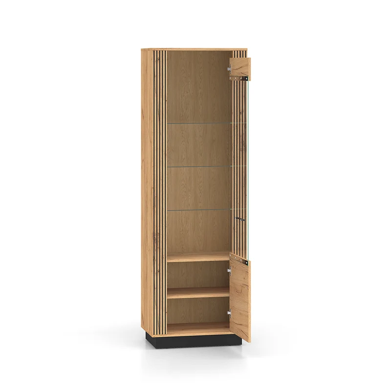 Vitrine 1 porte Solal Bois et Noir