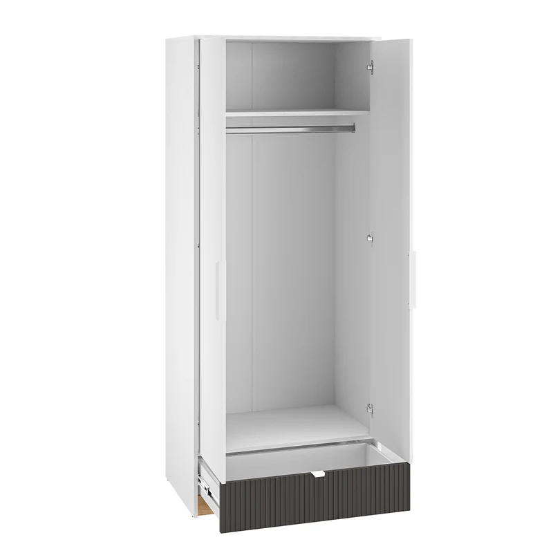 Armoire 2 portes 1 tiroir Ronan Blanc