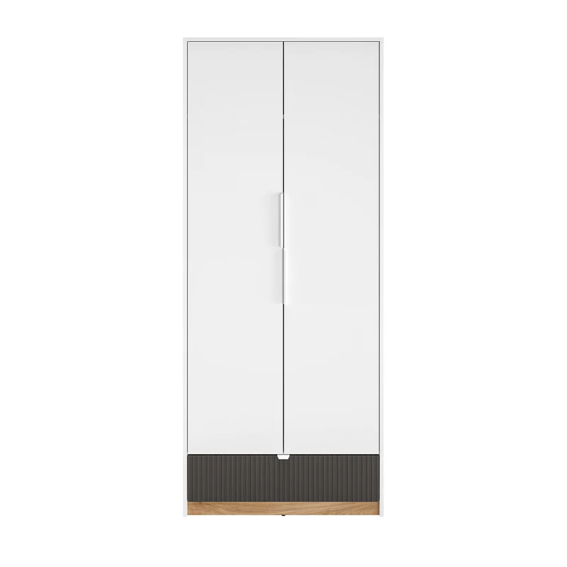 Armoire 2 portes 1 tiroir Ronan Blanc