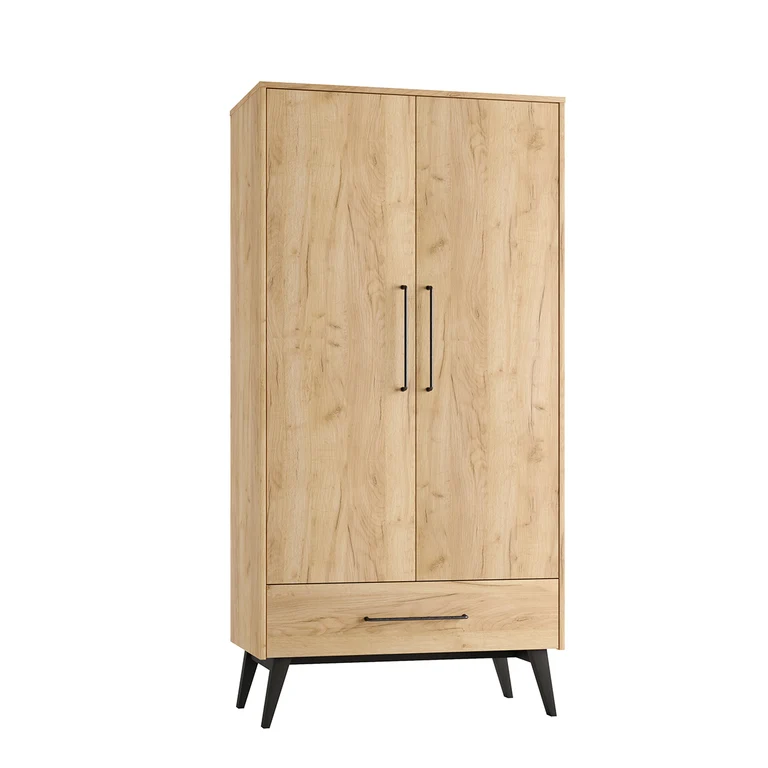 Armoire 2 portes 1 tiroir Pinio Retro Bois