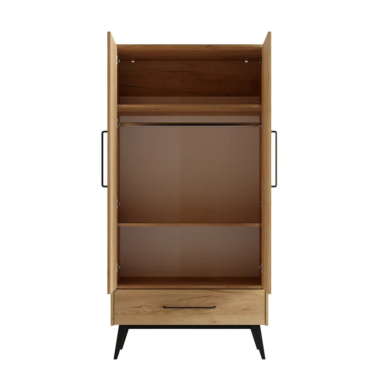 Armoire 2 portes 1 tiroir Pinio Retro Bois