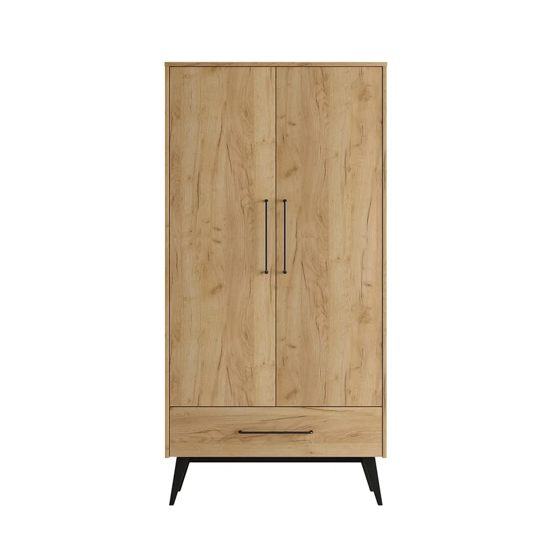 Armoire 2 portes 1 tiroir Pinio Retro Bois