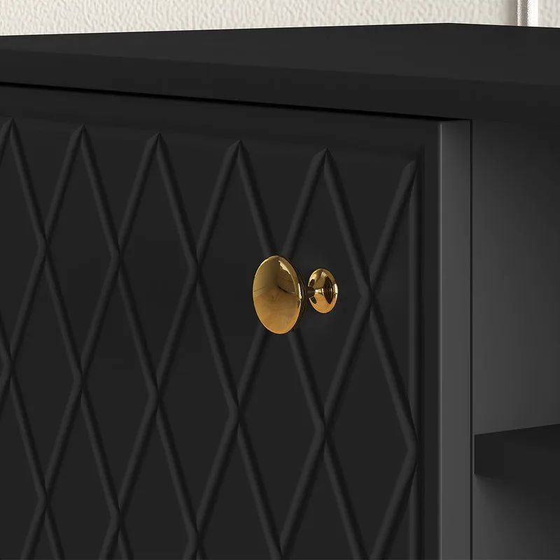 Meuble TV 2 portes 160 cm Manoé Noir