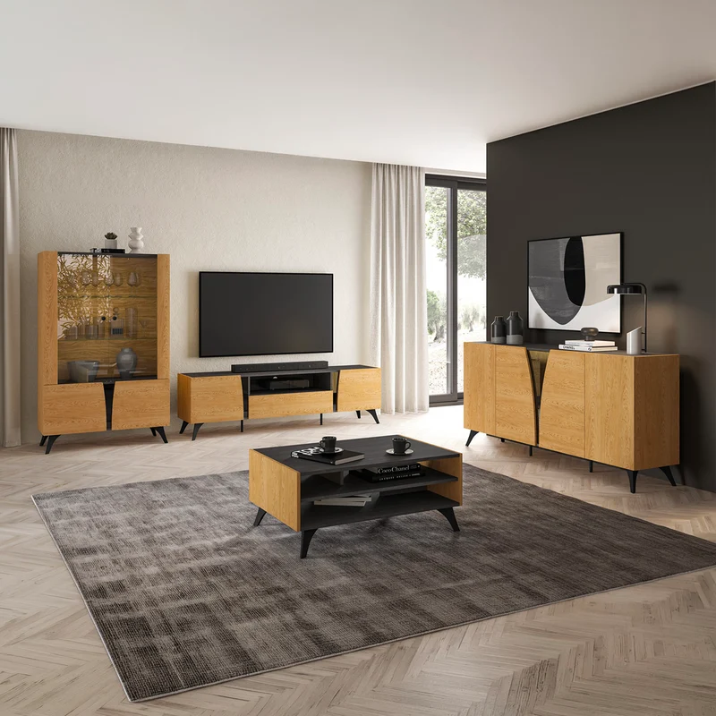 Table basse Soah Bois et Noir