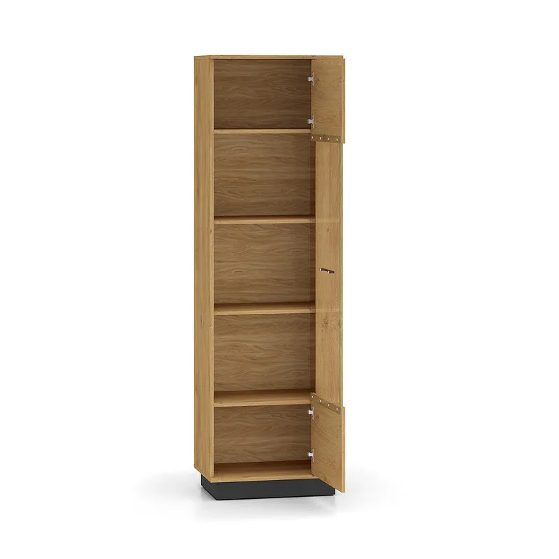 Vitrine 1 porte Ysia Bois et Noir